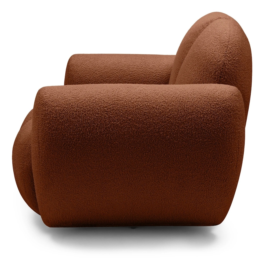 Fotel obrotowy 77x106x85 PALLASS bouclé miedziany