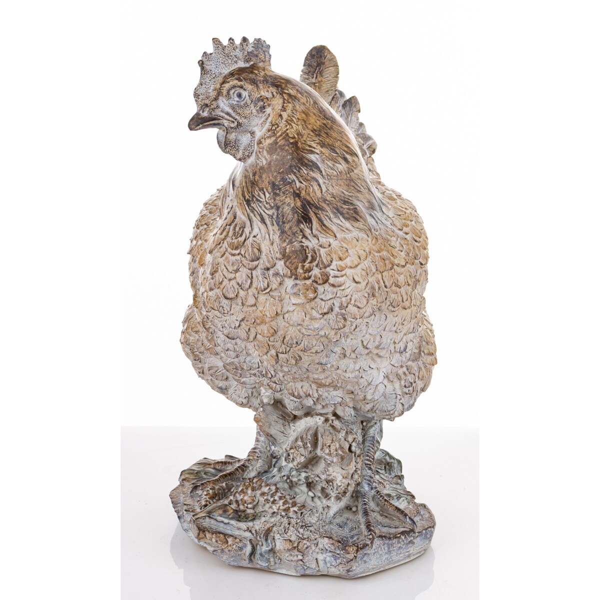 Dekoracja - szara KURA 40x21x34,5 cm