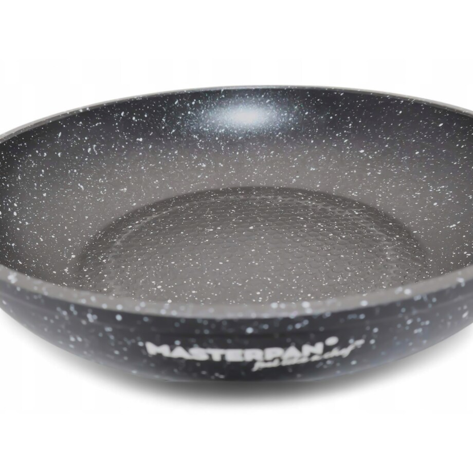 Patelnia Granitowa 22 Cm Plaster Miodu Indukcja Gaz 1.4L Wysoka 4.5