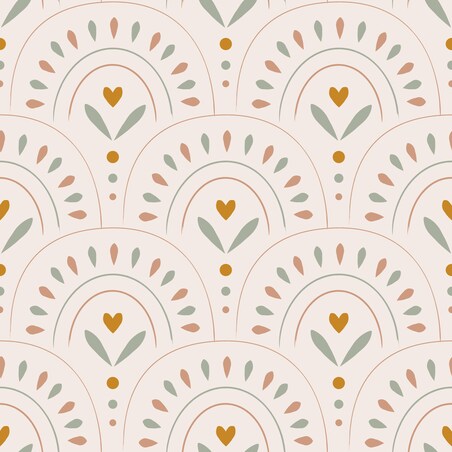 Tapeta Dla Dzieci Kolorowe Wzory w Stylu Boho