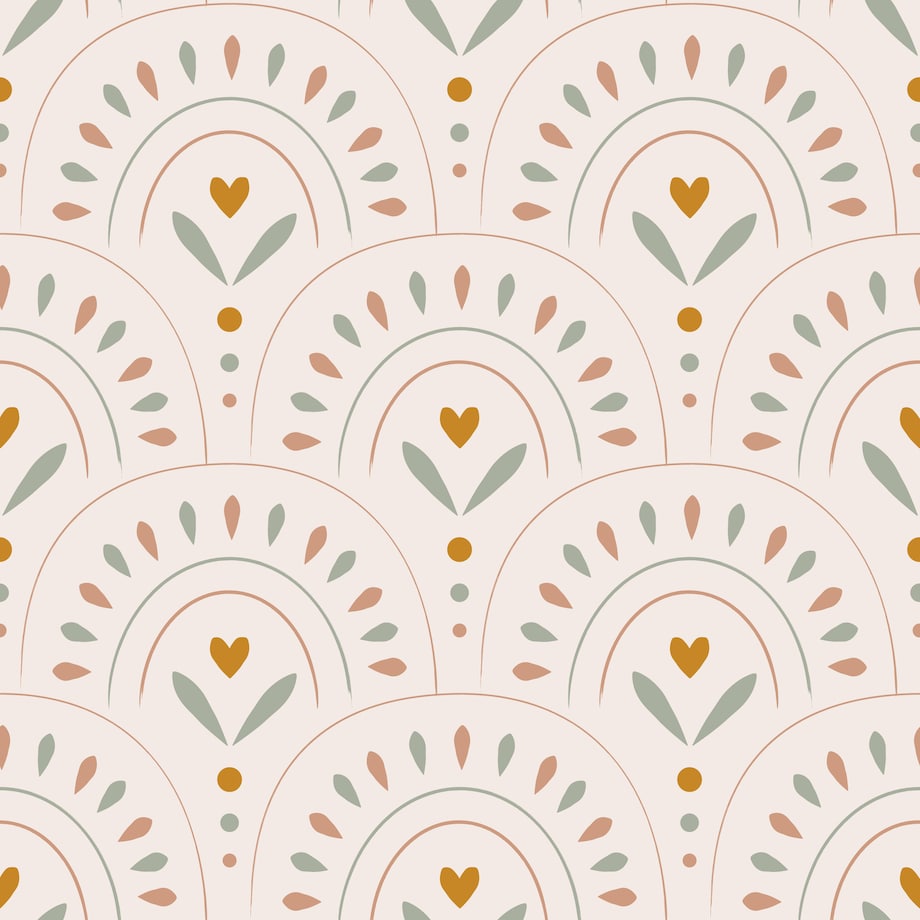 Tapeta Dla Dzieci Kolorowe Wzory w Stylu Boho