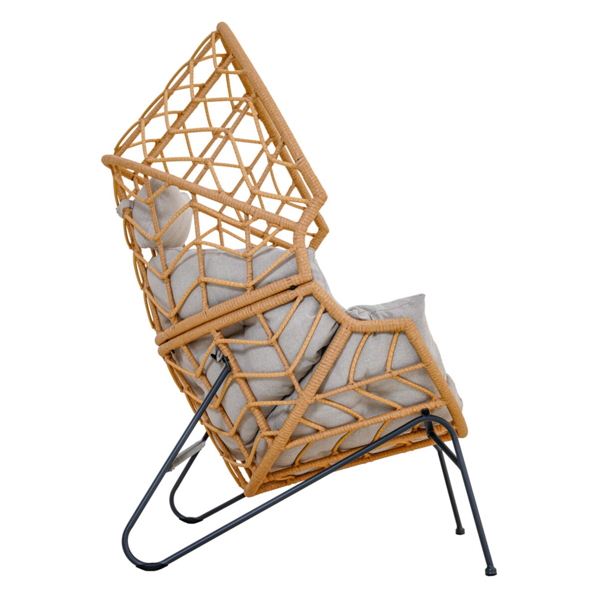 FOTEL OGRODOWY MOLI KOKON Z PODUSZKAMI BEŻOWY