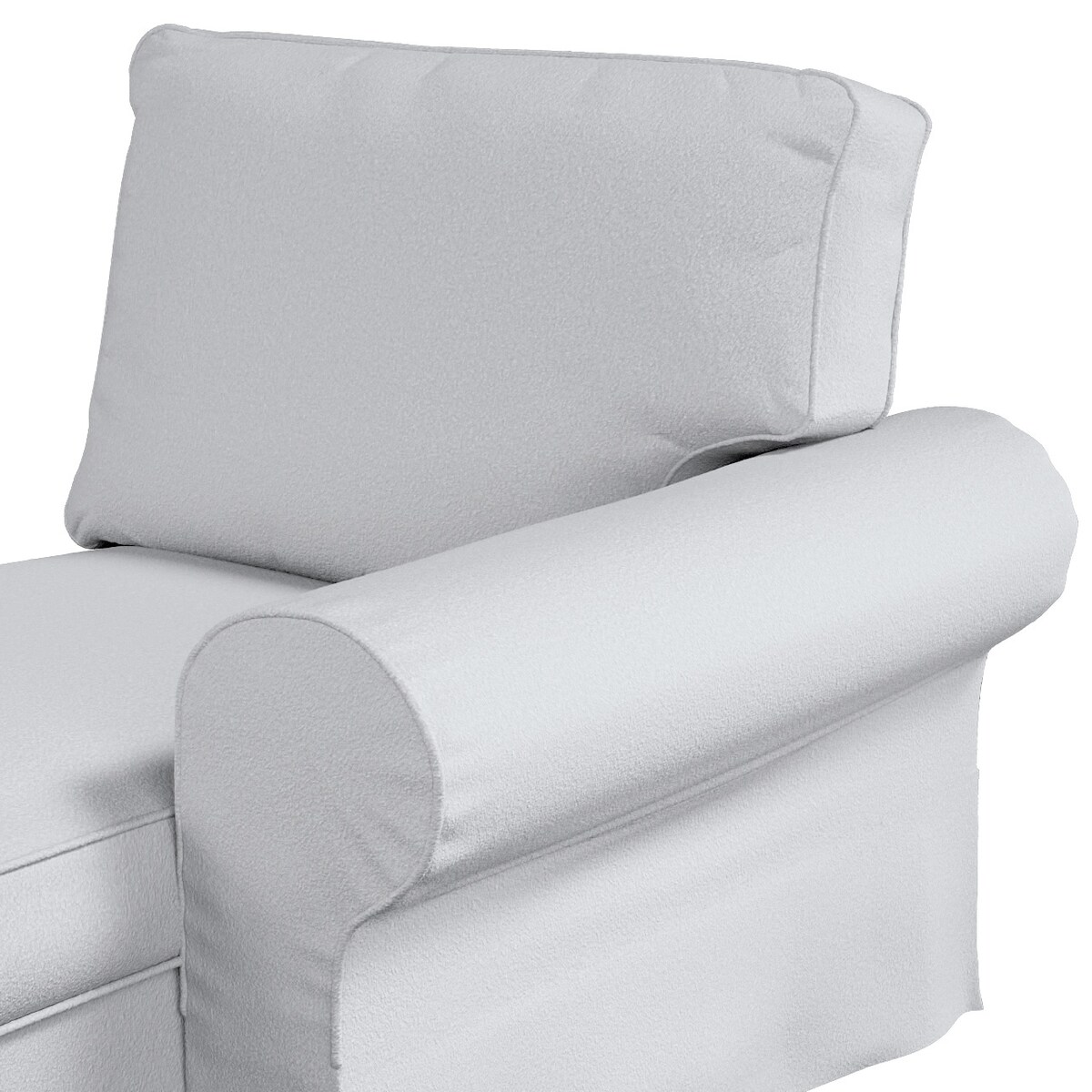 Pokrowiec na szezlong Ektorp prawy, biała bukla, 84 x 166 x 73 cm, Boucle Teddy