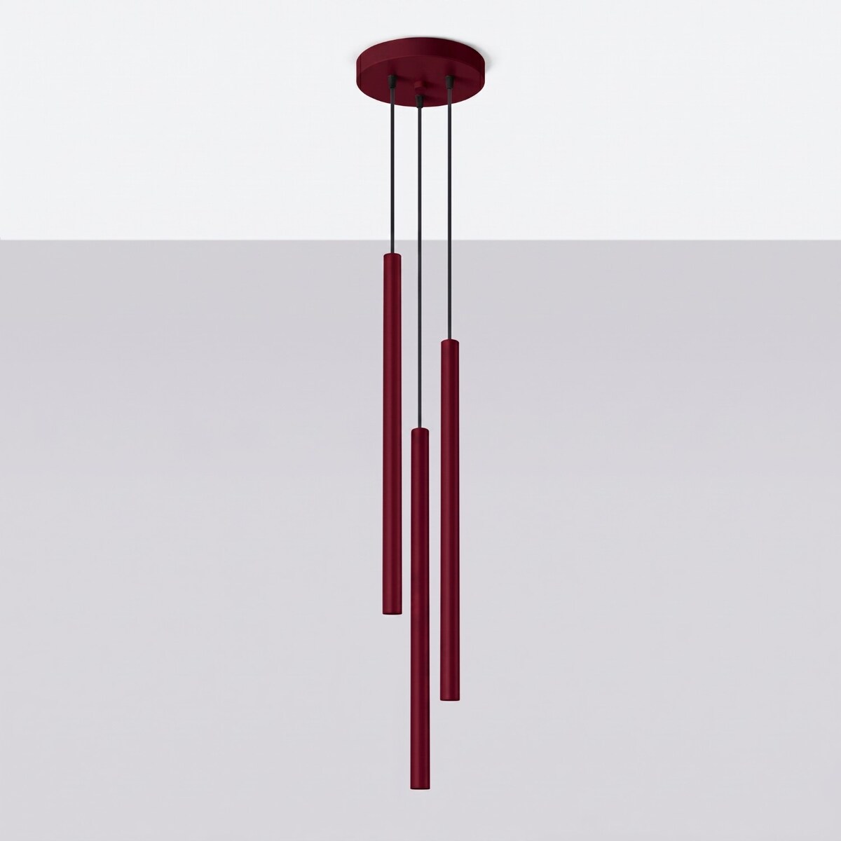 Lampa wisząca PASTELO 3P burgund