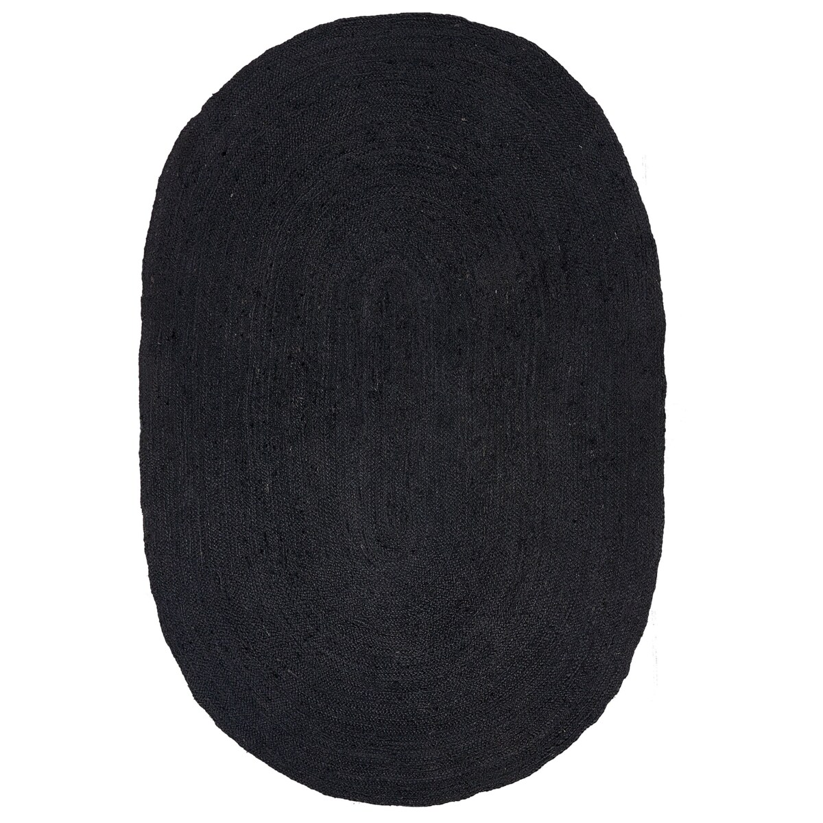 Dywan owalny jutowy 160 x 230 cm czarny DEMIRCI