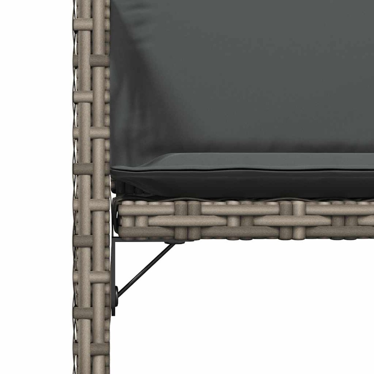 vidaXL Krzesła ogrodowe z poduszkami, 4 szt., szare, polirattan