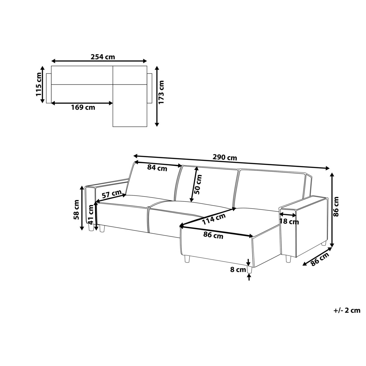 Narożnik lewostronny rozkładany beżowy ROMEDAL II