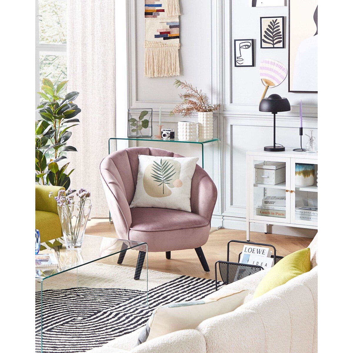 Lampa stołowa metalowa czarna SENETTE