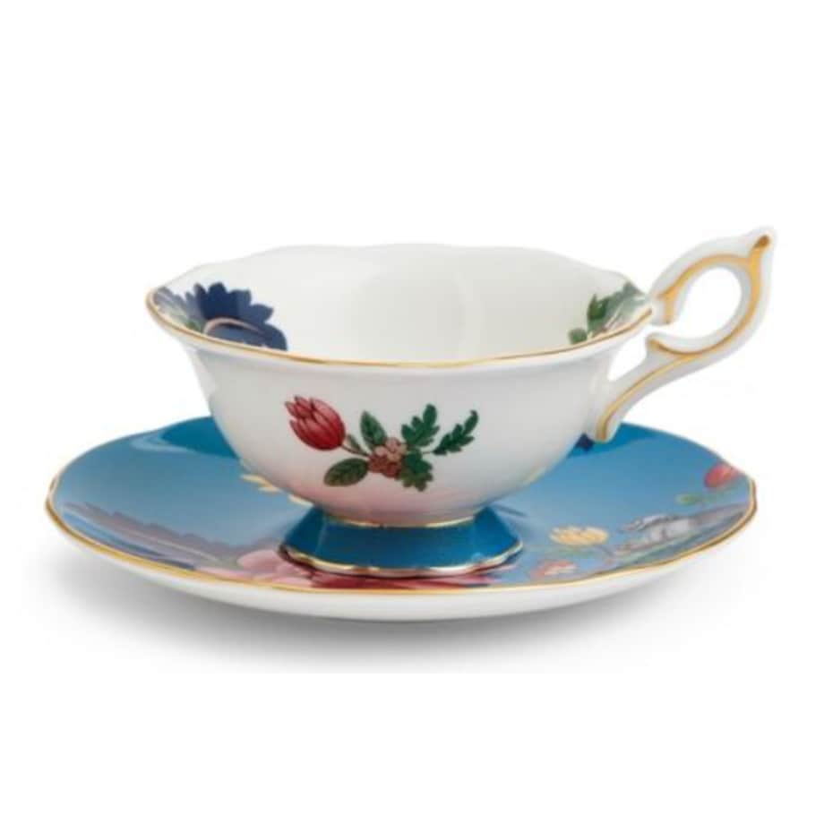 Filiżanka do herbaty ze spodkiem Sapphire Garden Wonderlust Wedgwood
