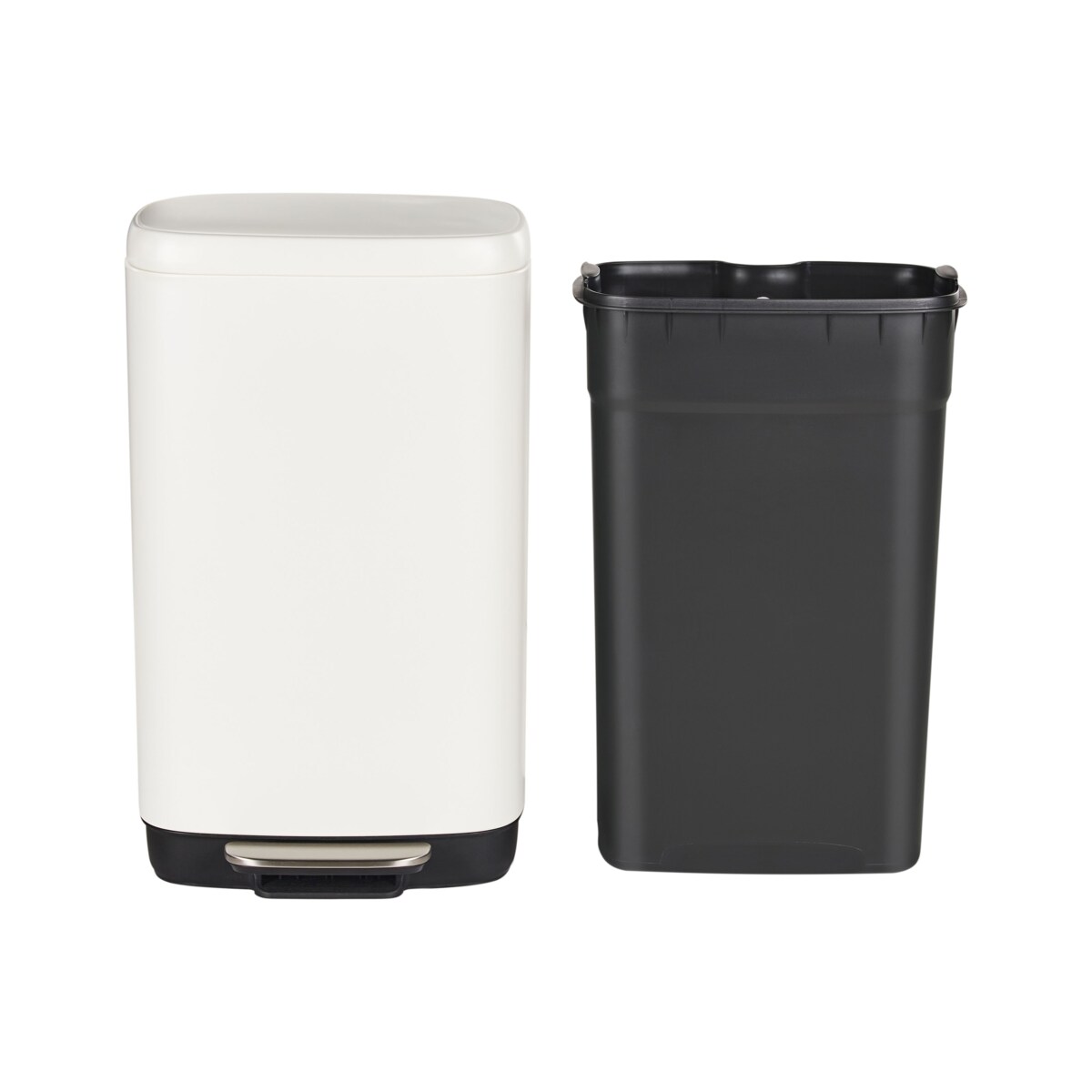 Kosz na śmieci z pedałem 30 L ECOCOLLECT Metal Biały