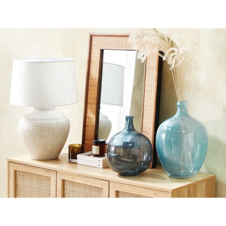 Wazon na kwiaty szklany 39 cm jasnoniebieski ROTI