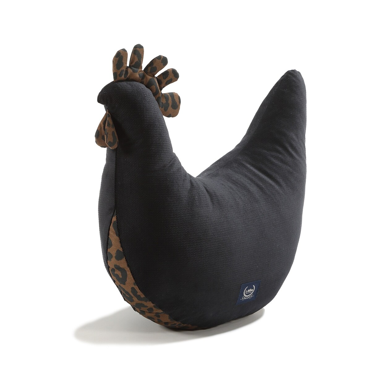 La Millou - Poduszka Kura Babci Dany Velvet Bawełna LEOPARD CHOCO by Magdalena Lamparska