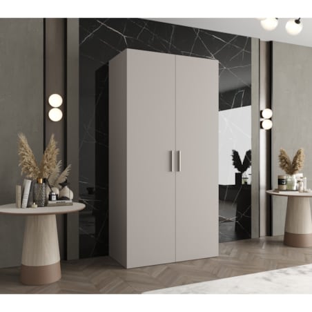 Szafa uchylna otwierana BARI 1 100 wys. 202 cm Kaszmir + u. Srebrny