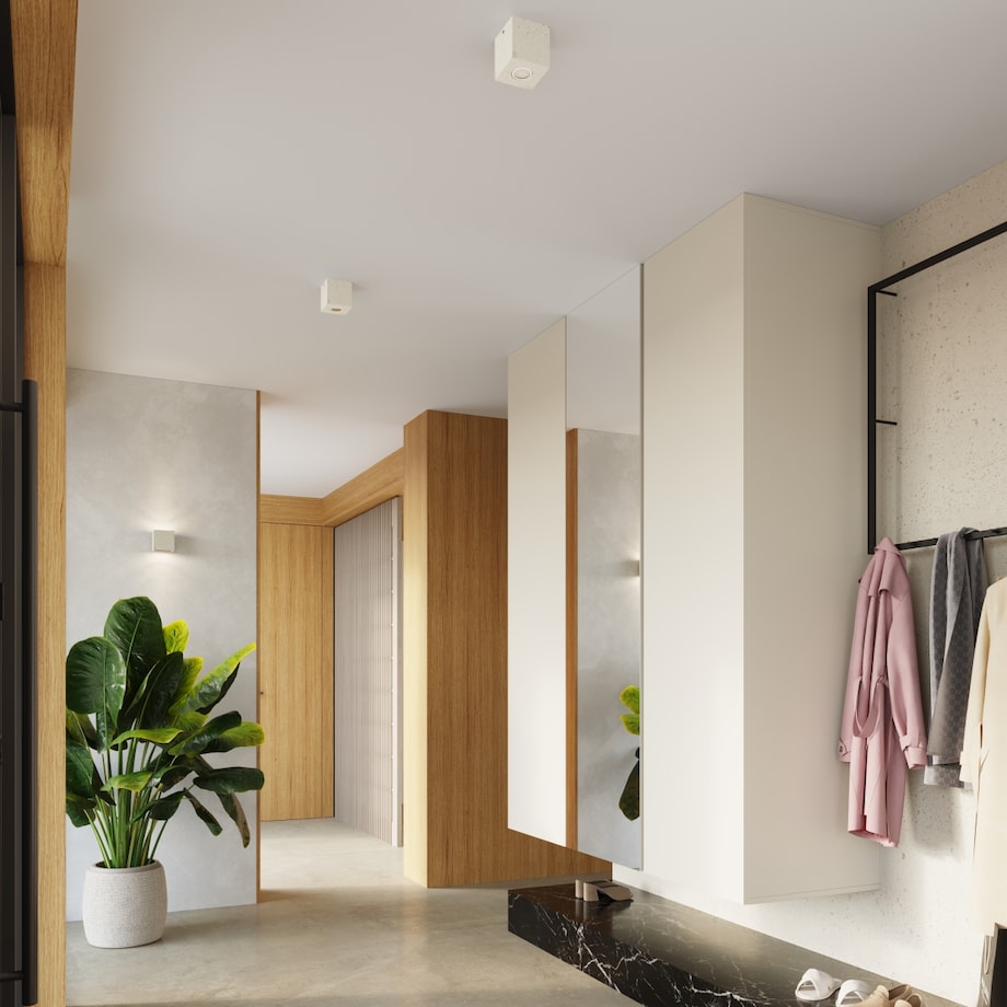 Plafon QUAD beton beżowy