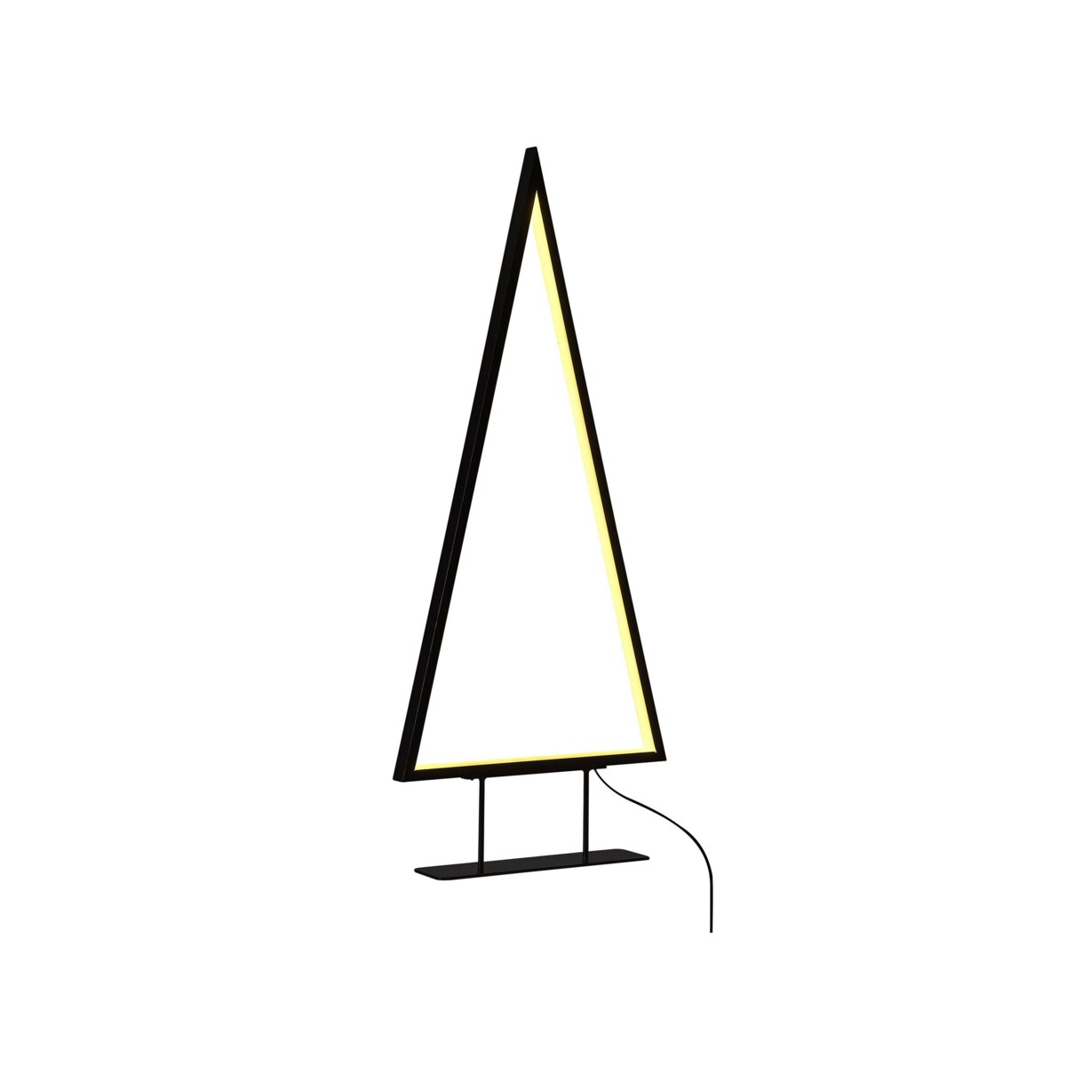 Zestaw 2 figurek dekoracyjnych LED choinki czarny LOPPI