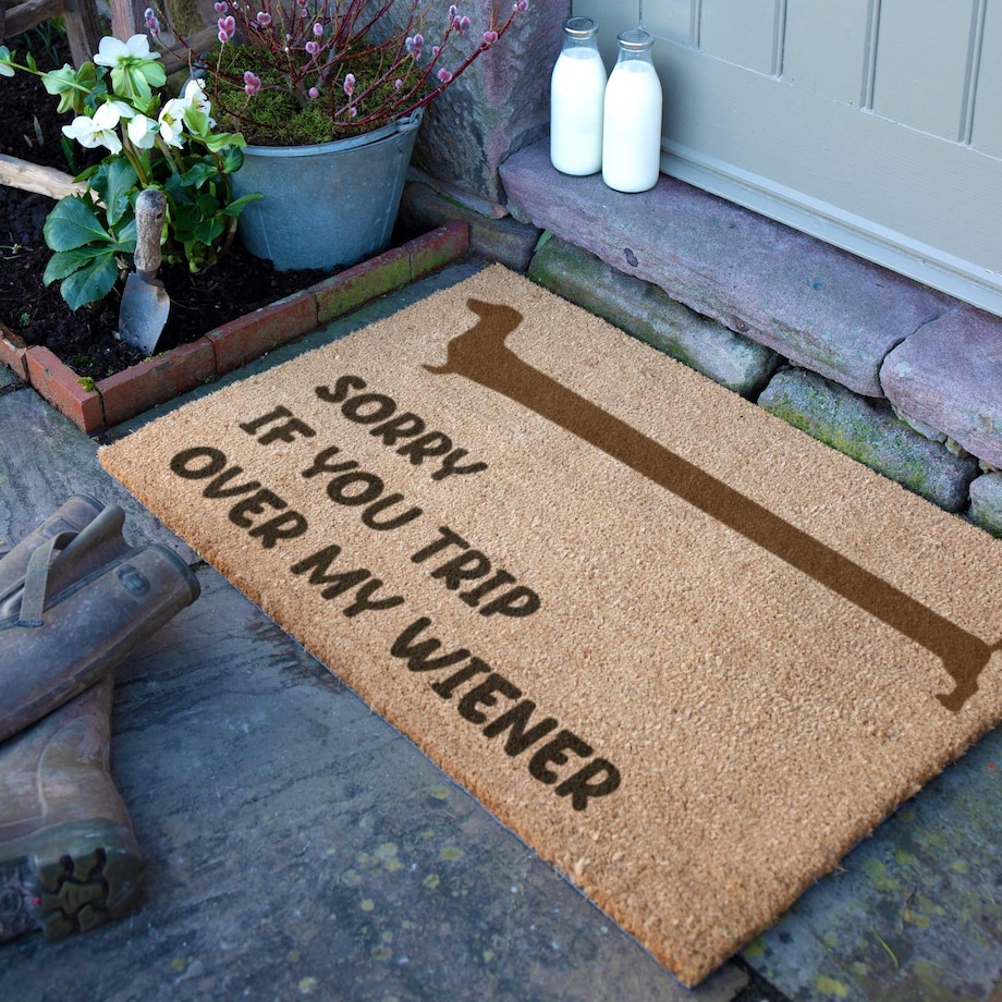 Wycieraczka Sorry If You Trip Over My Wiener (90 x 60 cm)