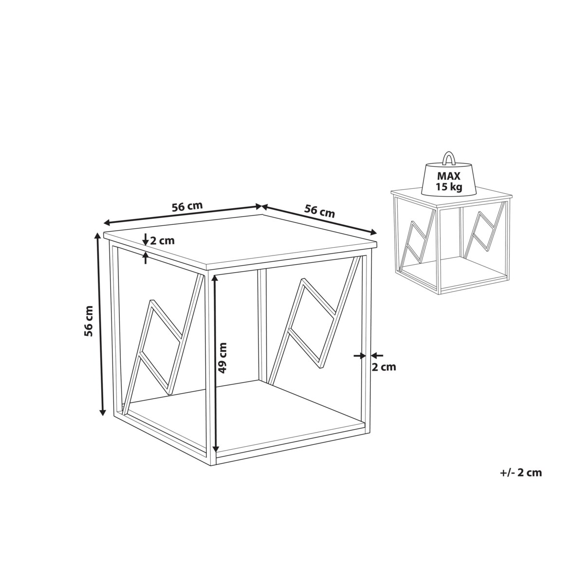 Stolik ciemne drewno FORRES