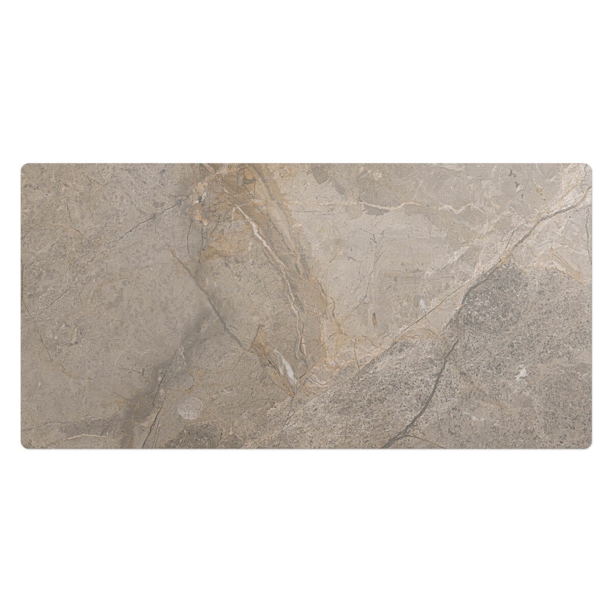 Beżowa mata na biurko Kamienny wzór naturalny, 120x60 cm