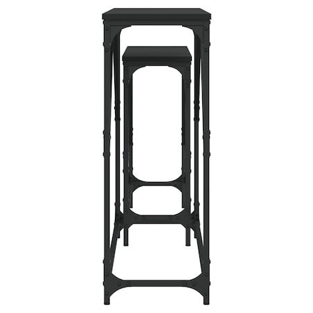 vidaXL Stoliki konsolowe, zsuwane, 2 szt., czarne