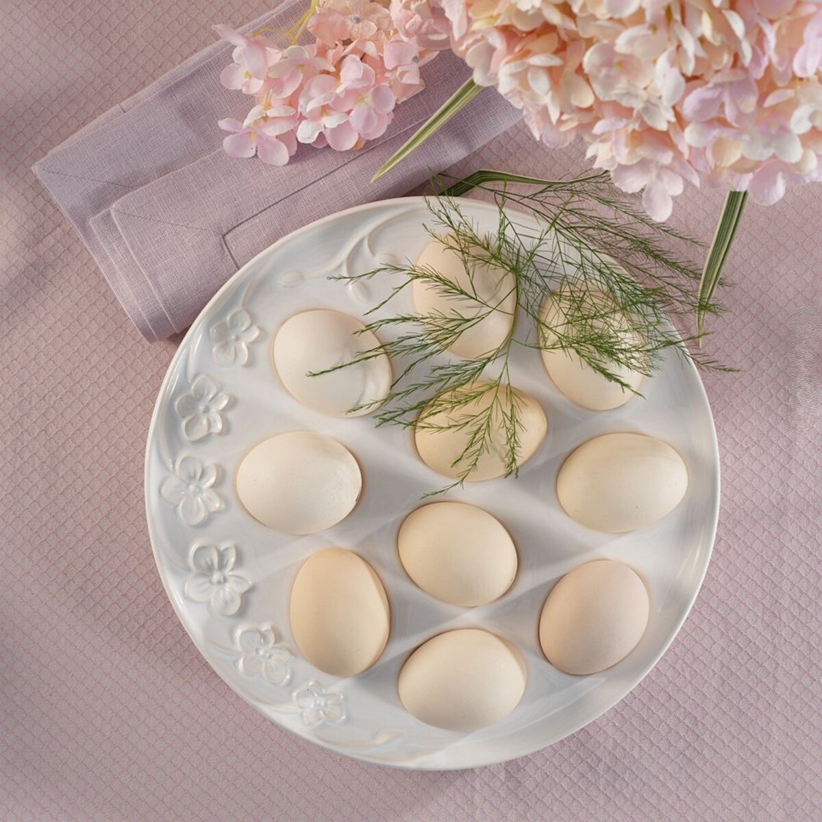 VILLA ITALIA Talerz na jajka ceramiczny 25,5 cm TIVOLI