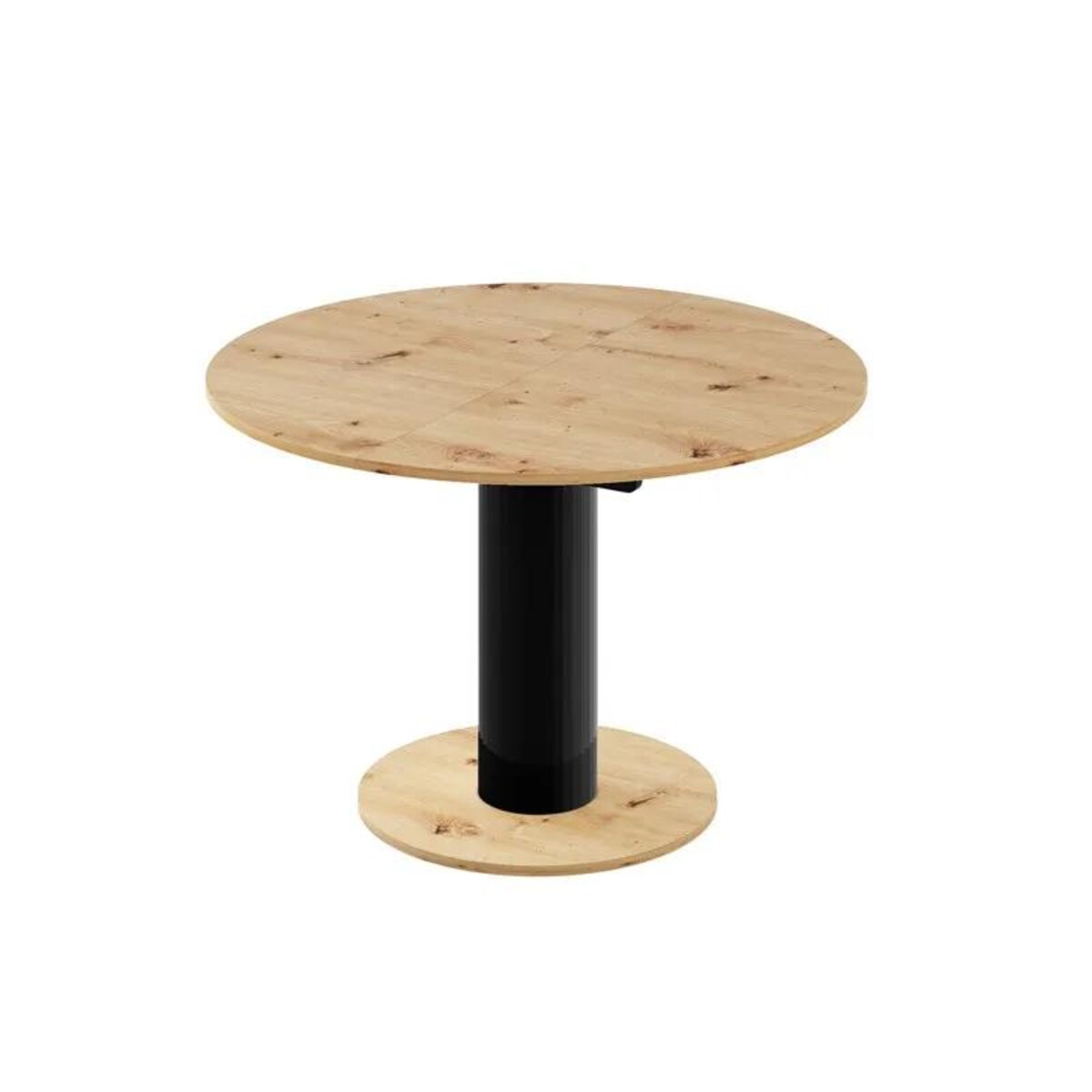 Stół rozkładany SOLO LUX 100(144)x100 dąb/czarny