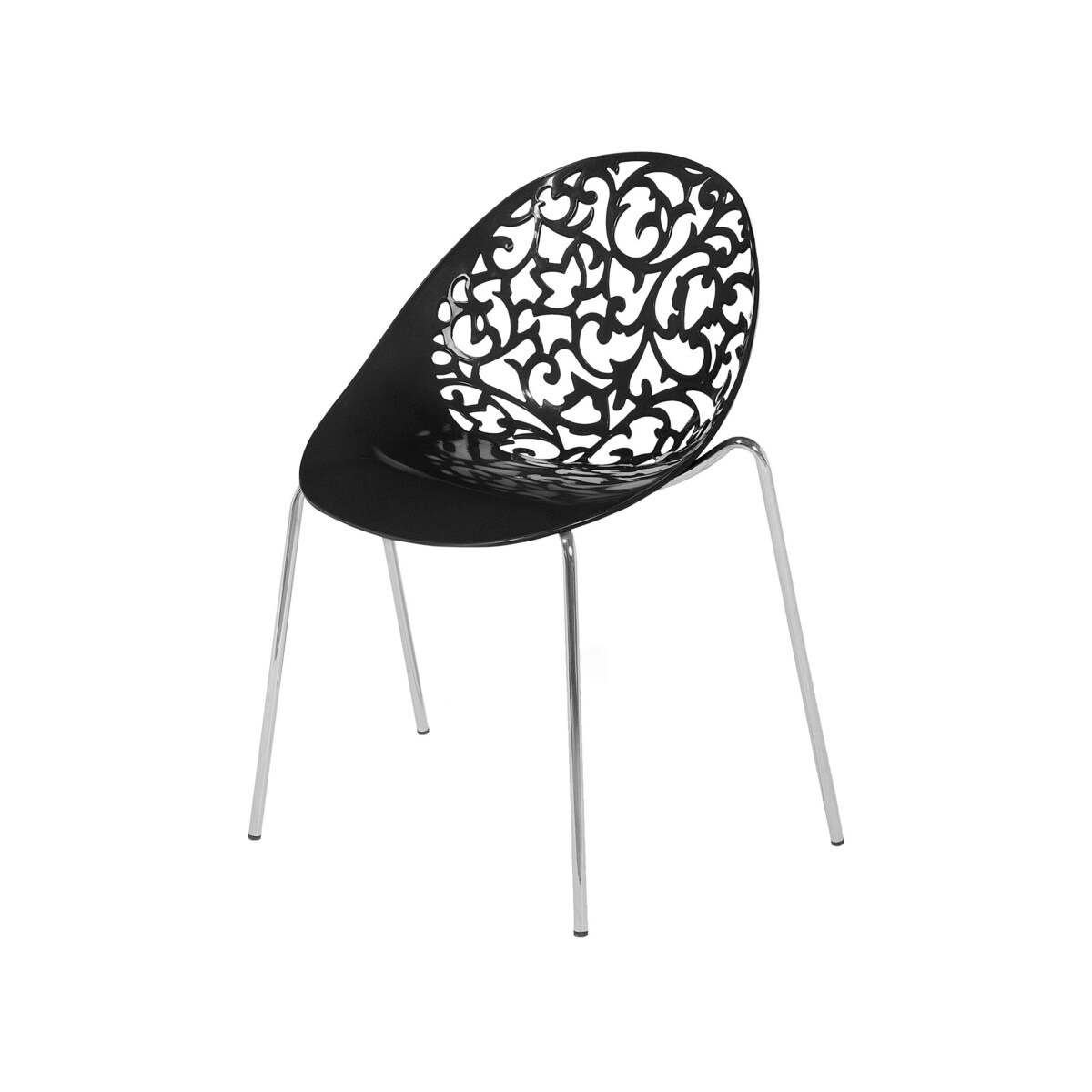 Zestaw 4 krzeseł do jadalni czarny MUMFORD