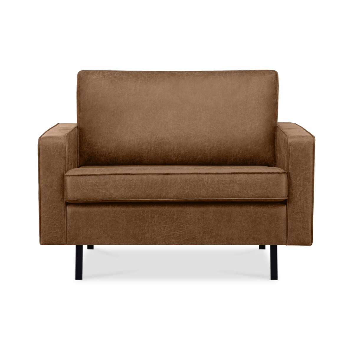 KONSIMO INVIA Wygodne krzesło w industrialnym stylu koloru brązowego