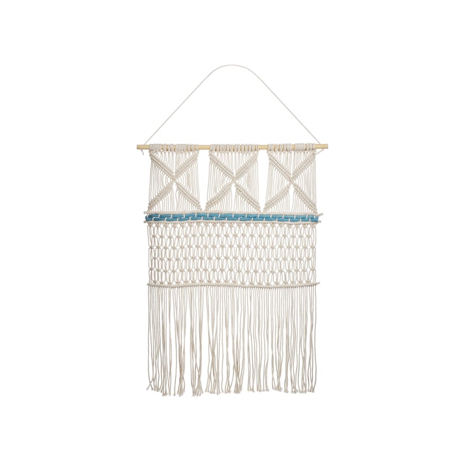 Dekoracja ścienna makrama bawełniana beżowa KALADY II