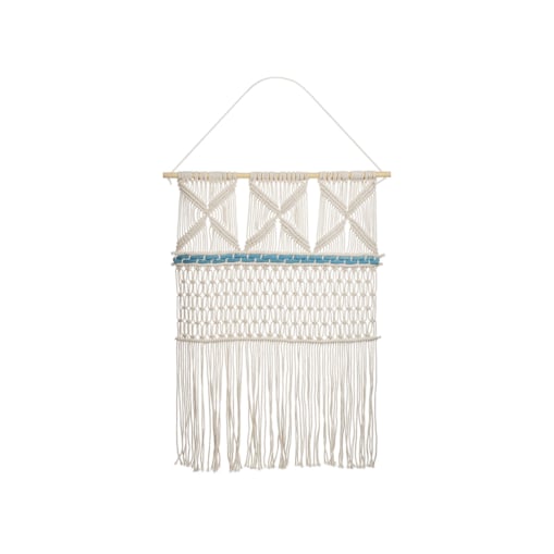 Dekoracja ścienna makrama bawełniana beżowa KALADY II