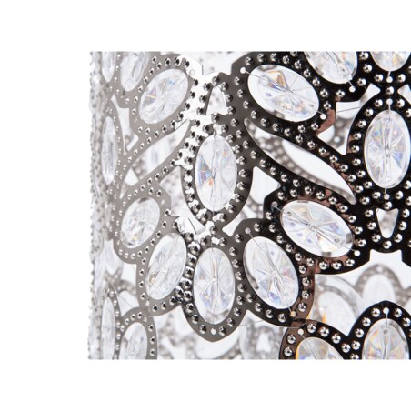 Lampa podłogowa metalowa srebrna VOLTA