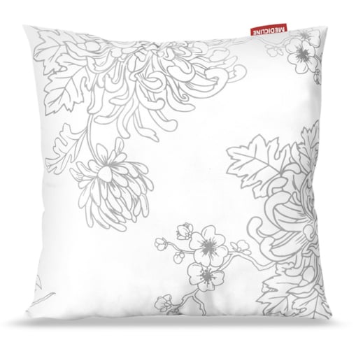 Poduszka Do Spania 40X40 Cm Antyalergiczna Z Mikrofibry Kulka Silikonowa Wzór Kwiaty
