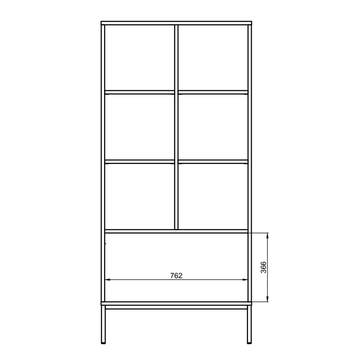 Regał Austin kaszmir & czarny