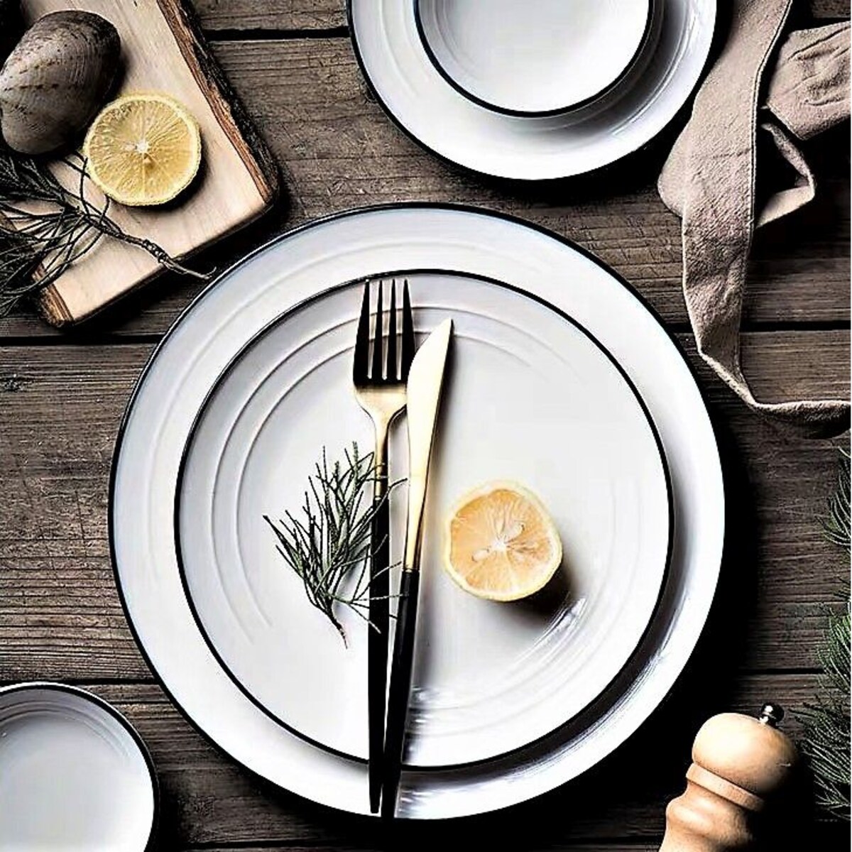 VILLA ITALIA Serwis obiadowy porcelanowy na 6 osób NOSTALGIA