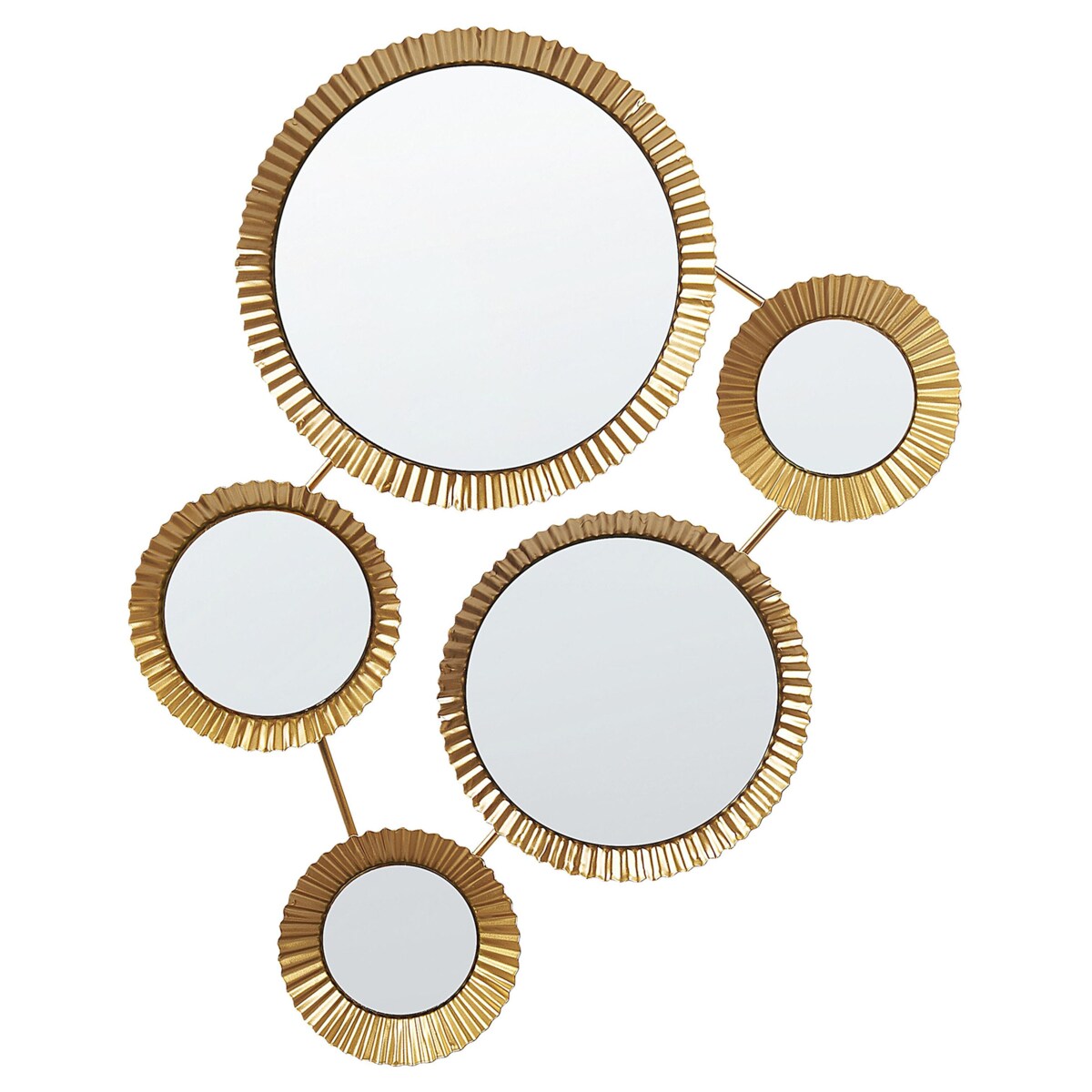 Metalowe lustro ścienne 55 x 36 cm złote WATTRELOS