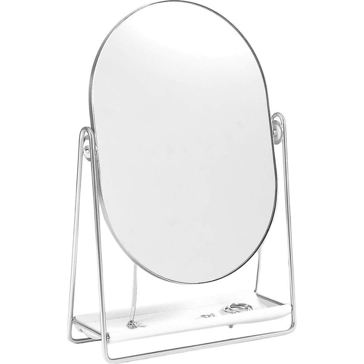 Lusterko Stackers biało-srebrne z organizerem na biżuterię