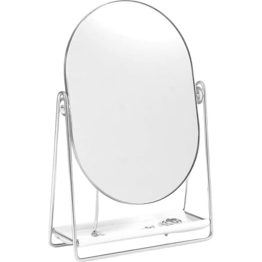 Lusterko Stackers biało-srebrne z organizerem na biżuterię