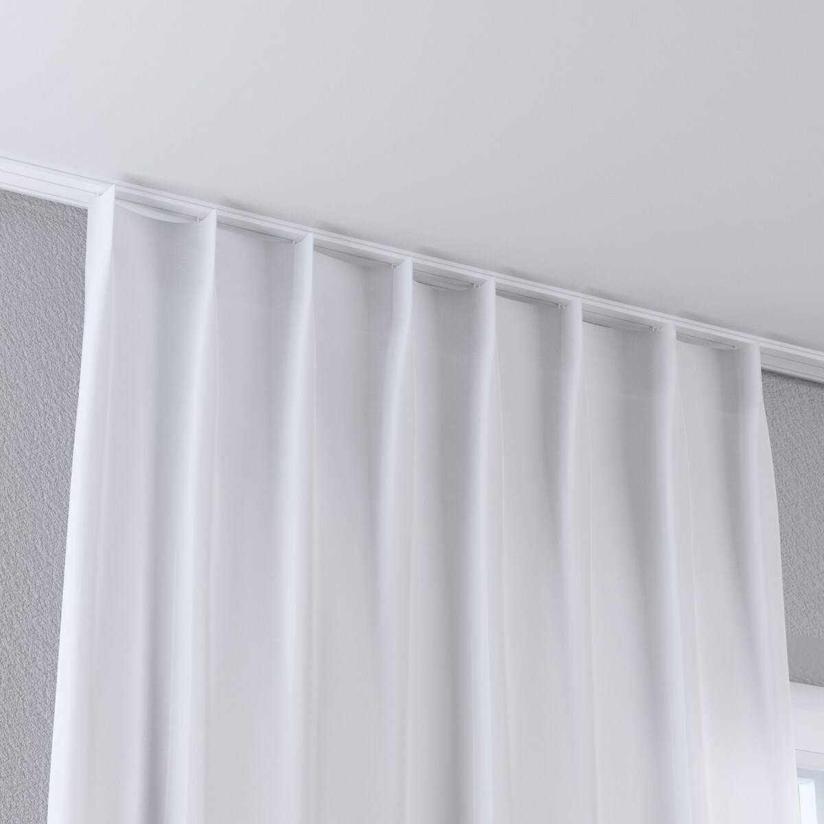 Zasłona na haczykach flex pojedynczych 130x245 kremowy