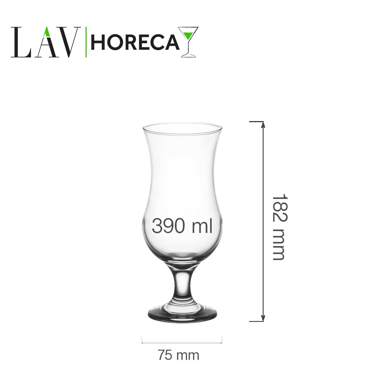 Kieliszek typu hurricane Miami, 390ml, LAV