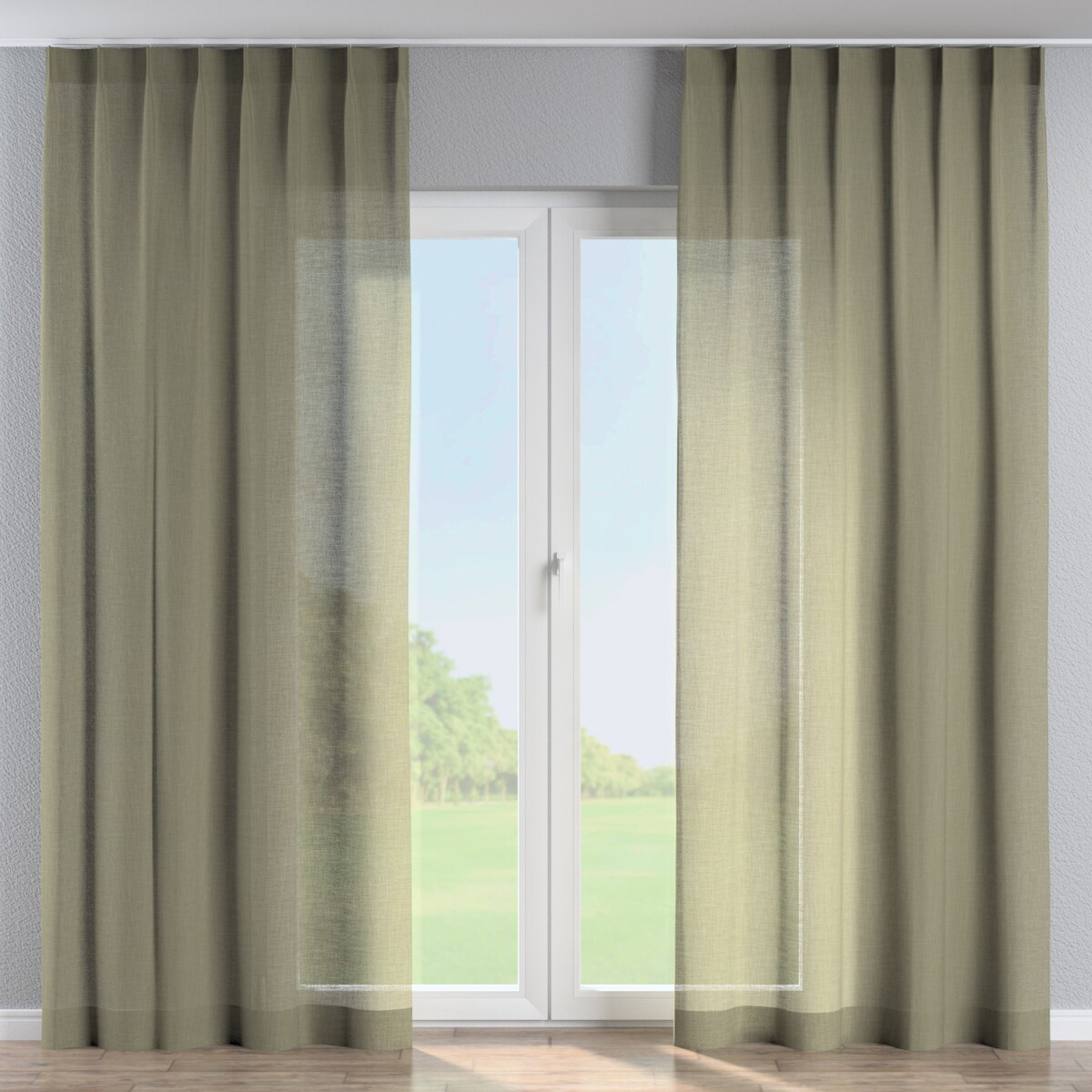 Zasłona na haczykach flex pojedynczych 130x245 zielony