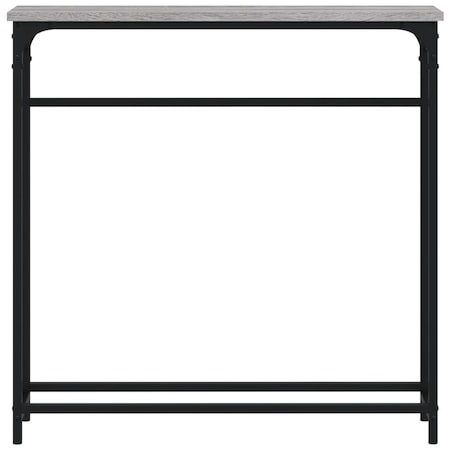 vidaXL Stolik konsolowy, szary dąb sonoma, 75x19,5x75 cm