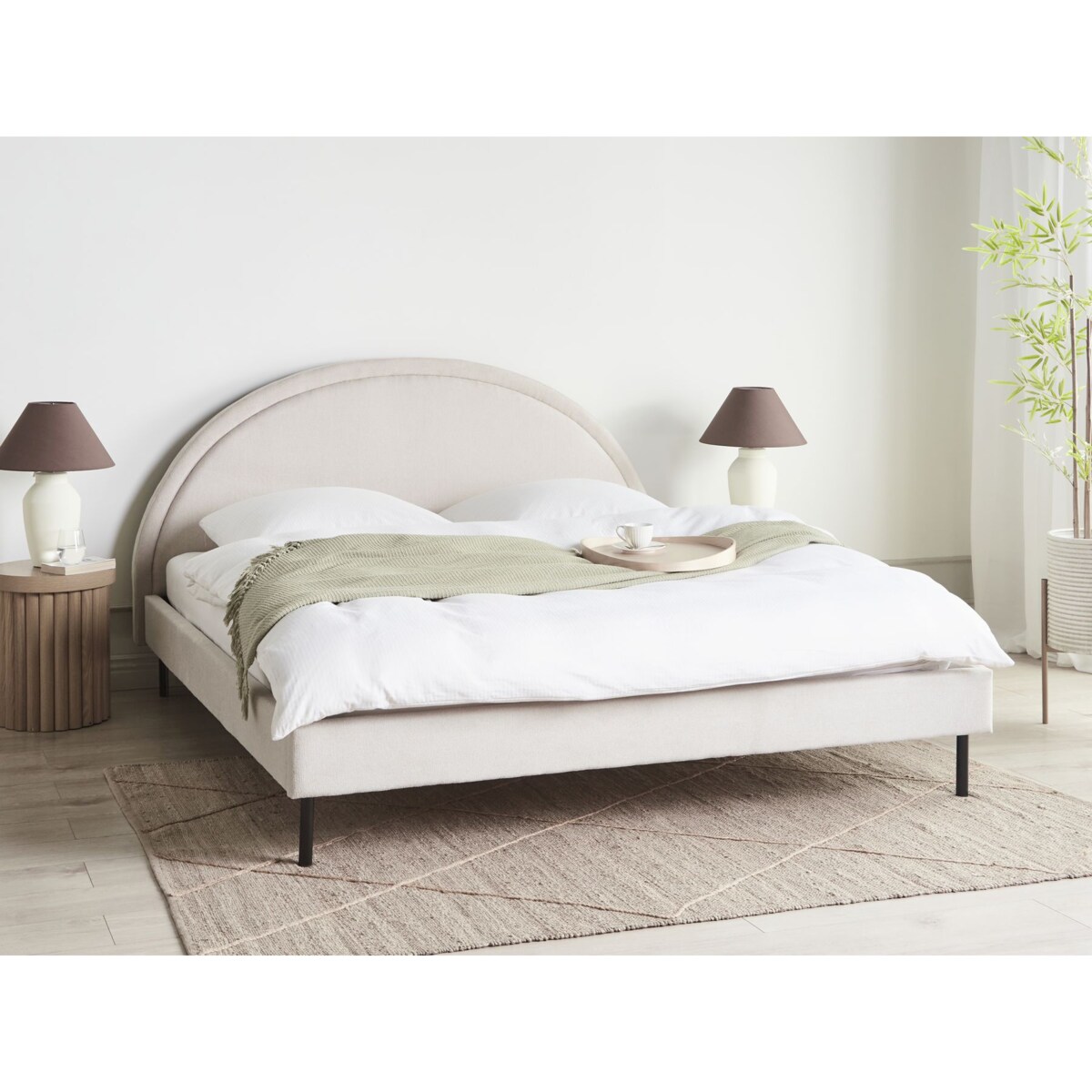 Łóżko MARGUT 180 x 200 cm Jasnobeżowy