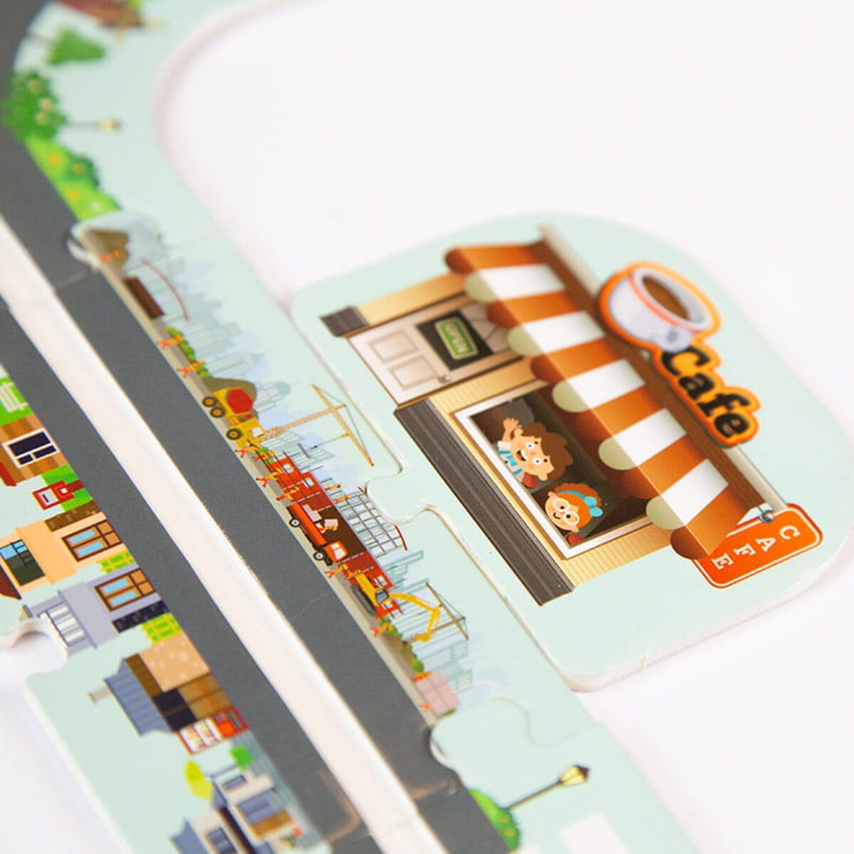 Droga - tor dla samochodów Miasto - Puzzle 44 elementy