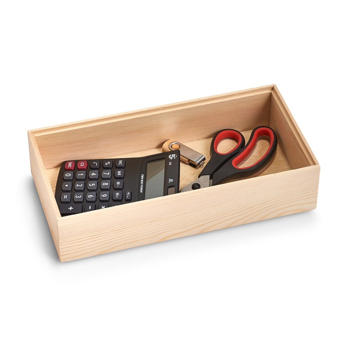 Pojemnik uniwersalny do przechowywania przedmiotów, sosnowa skrzynka, niewielkie pudełko na przedmioty.