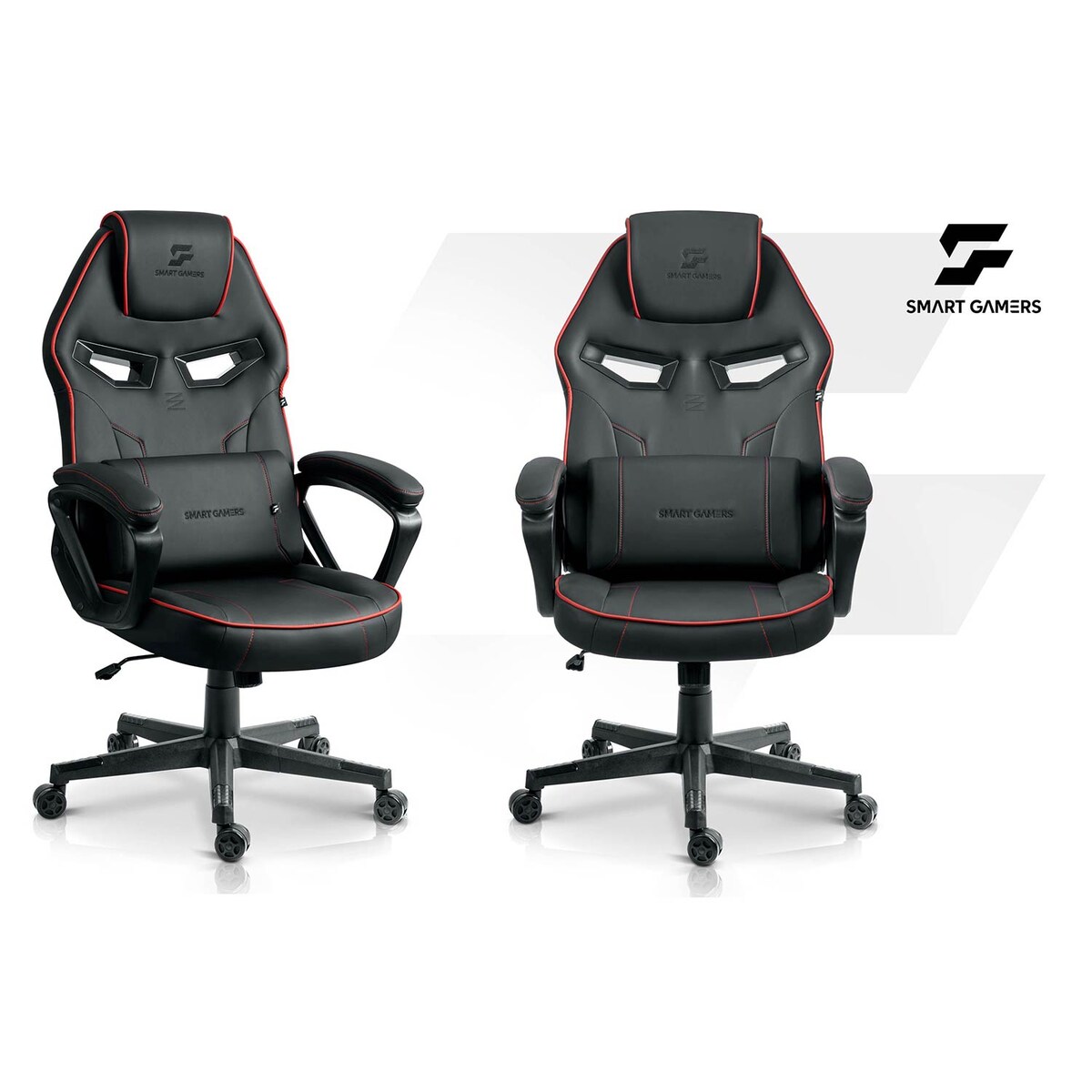 Fotel gamingowy obrotowy dla gracza Sofotel Furon czarno-czerwony