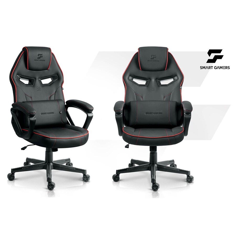 Fotel gamingowy obrotowy dla gracza Sofotel Furon czarno-czerwony