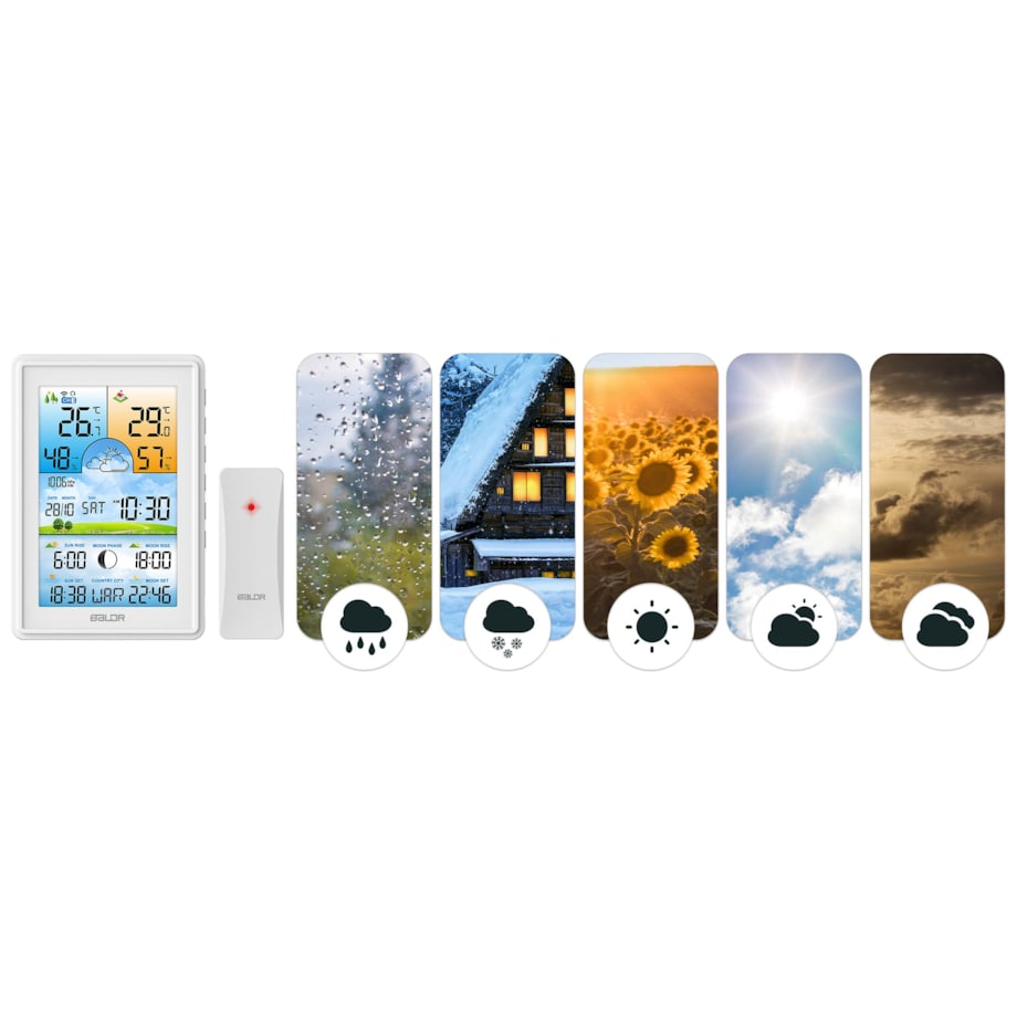 Bezprzewodowa stacja pogodowa pogody higrometr Baldr