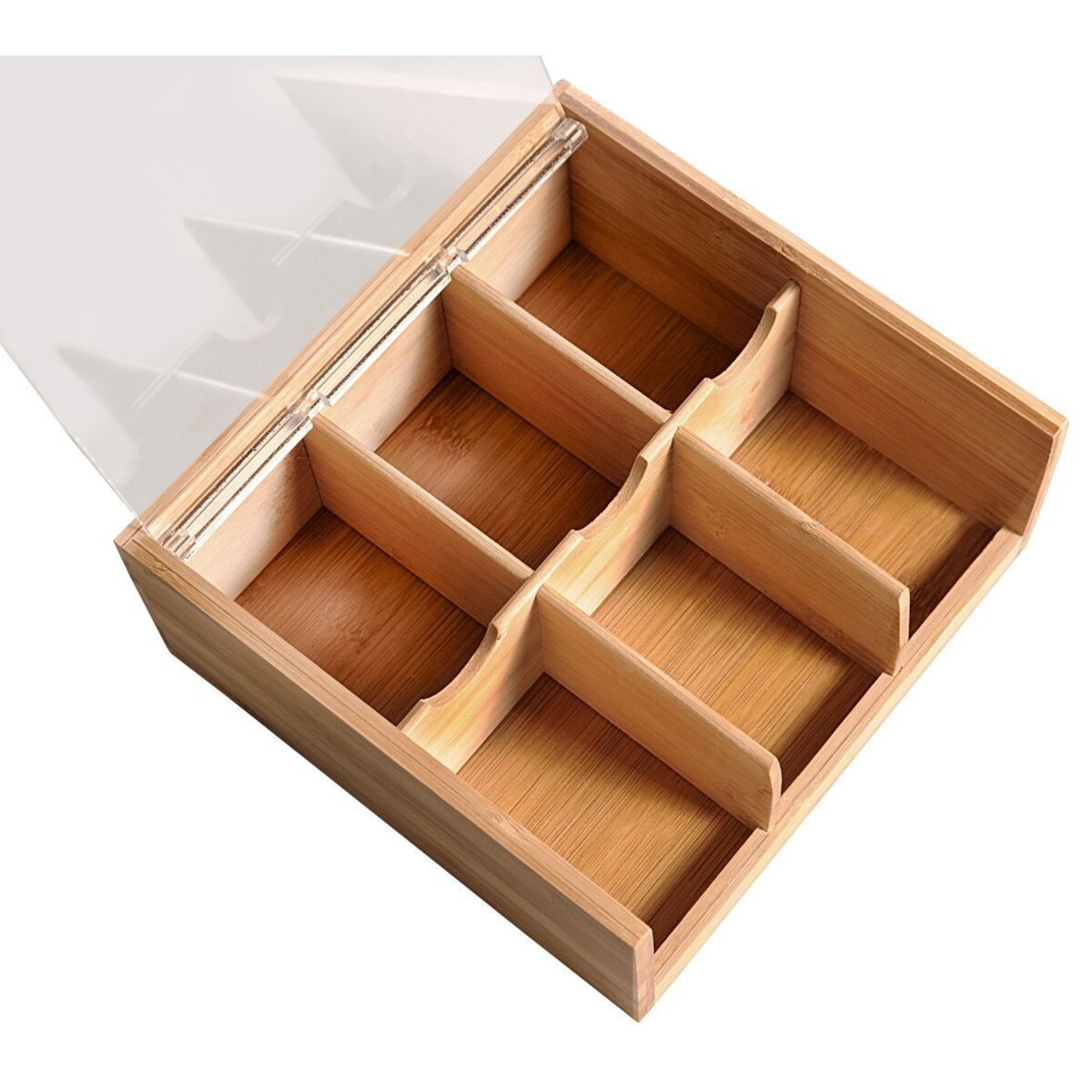 Herbaciarka z bambusa, szkatułka bambusowa, 6 przegródek, KESPER