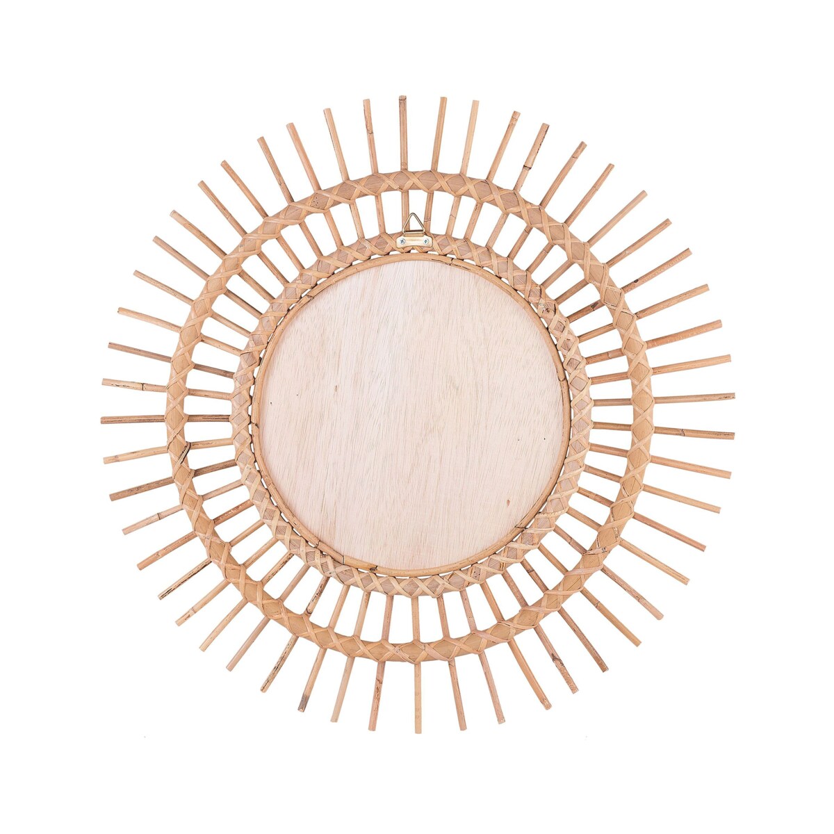 Rattanowe lustro ścienne słońce ø 76 cm naturalne STENEN
