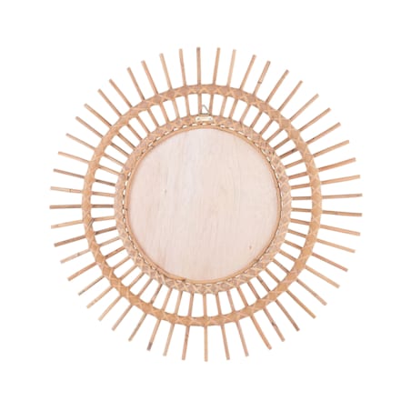 Rattanowe lustro ścienne słońce ø 76 cm naturalne STENEN