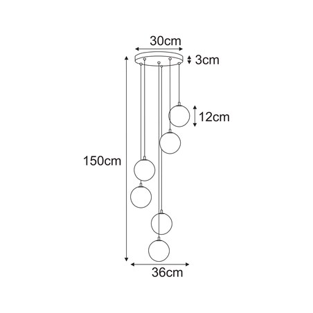 Lampa wisząca K-5704 z serii MONZA